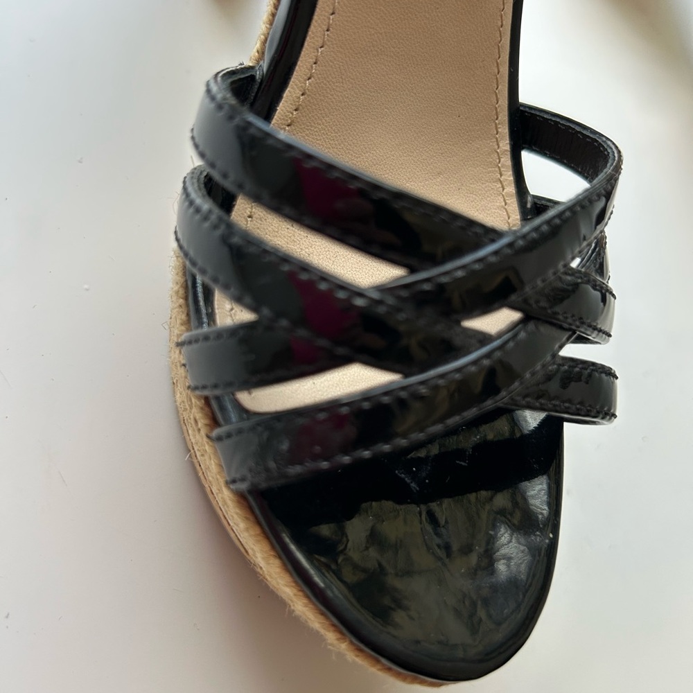 Prada Black Strappy Cork Platform Sandal - Picture 6 of 9